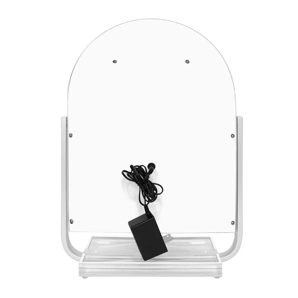 Impressions Glimmer arch tri-tone led touch vanity tray adjustable Makeup Mirror